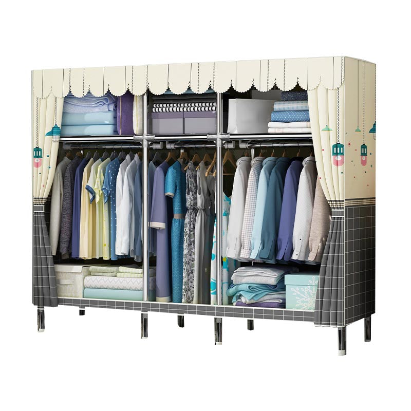 Contemporary Wardrobe Armoire Metal Wardrobe Closet for Bedroom