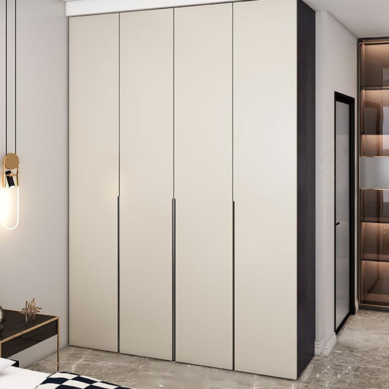 Manufactured Wood White Wardrobe Modern Storage Cabinet for Bedroom