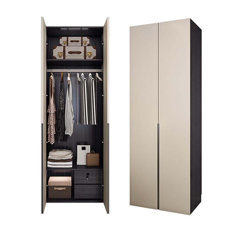 Manufactured Wood White Wardrobe Modern Storage Cabinet for Bedroom