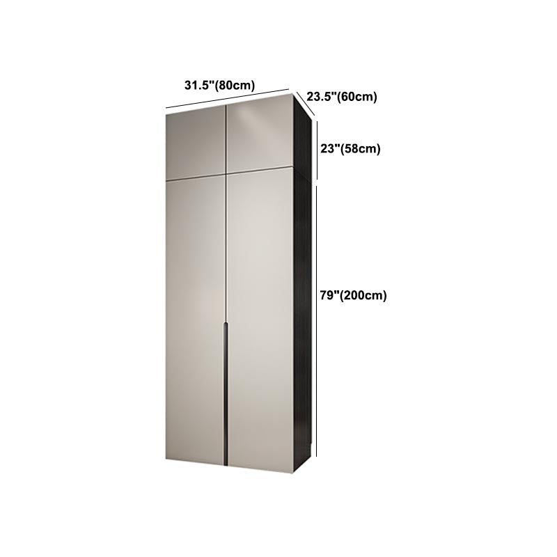 Manufactured Wood White Wardrobe Modern Storage Cabinet for Bedroom