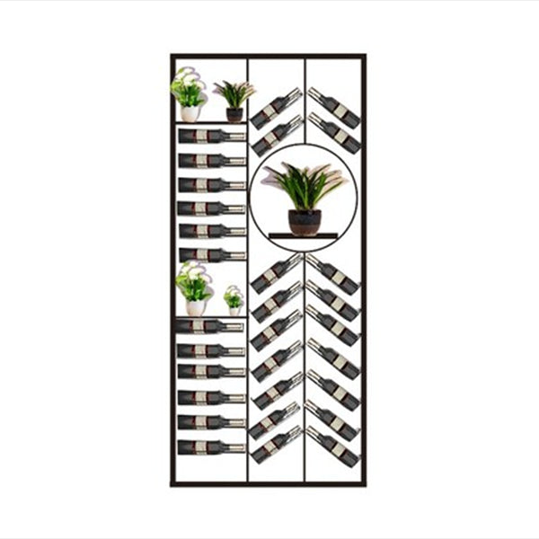 Industrial Black Wine Bottle Holder Iron Floor Bottle Holder