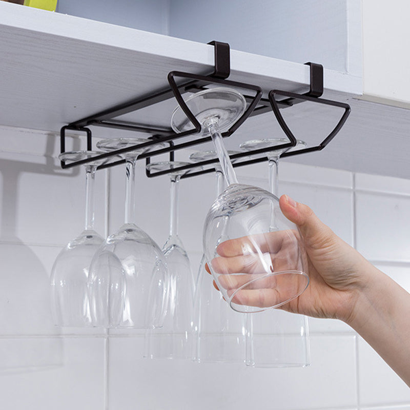Modern Metal Hanging Wine Rack Wine Stemware Holder for Kitchen