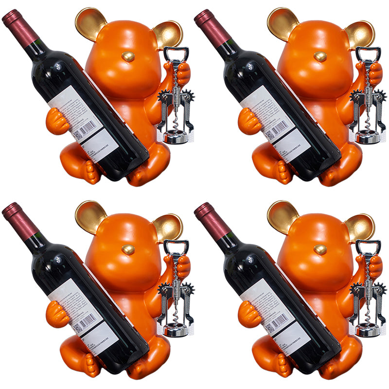 Modern Wine Bottle Rack Tabletop Resin Bottle Holder for Parlor