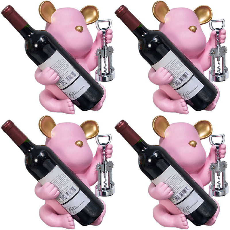 Modern Wine Bottle Rack Tabletop Resin Bottle Holder for Parlor