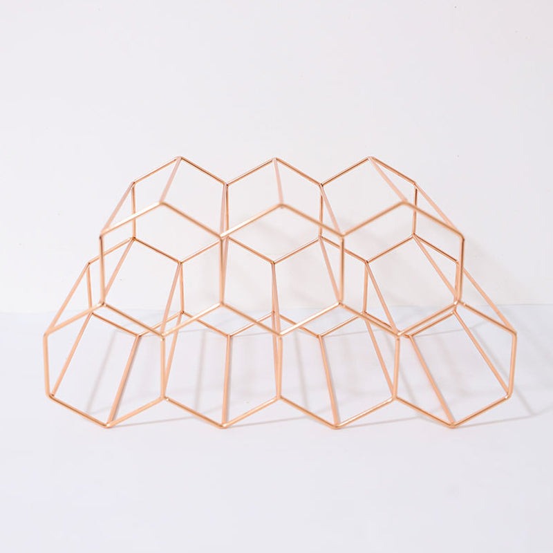 Glam Stainless Steel Wine Rack Bottle Countertop Bottle Holder