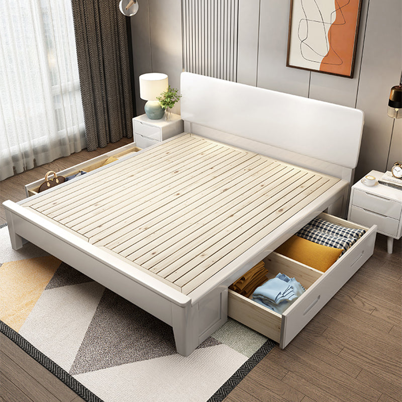 Scandinavian Wood Bed Frame Custom Gold Legs Standard Bed for Bedroom