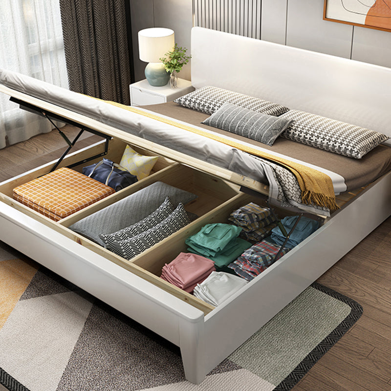 Scandinavian Wood Bed Frame Custom Gold Legs Standard Bed for Bedroom