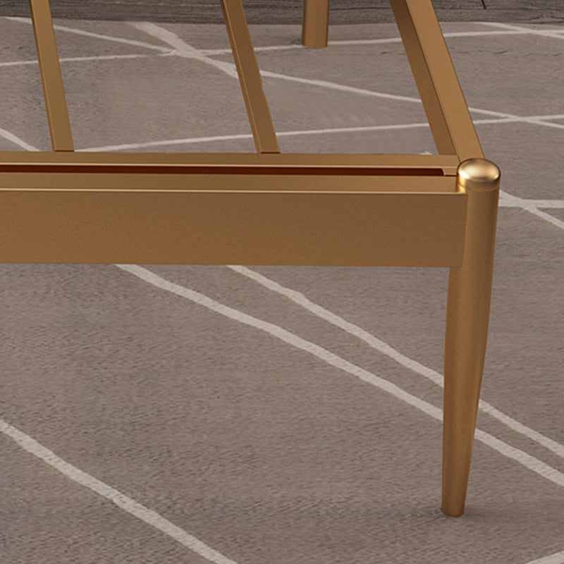 Contemporary Style Bed Frame Plaid Standard Bed with Headboard