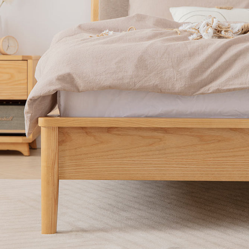 Scandinavian Solid Wood Mattress Included with Headboard Bed Frame