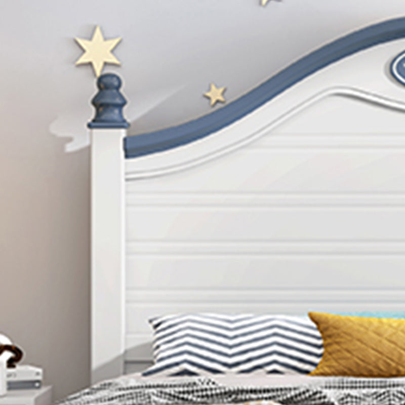 Scandinavian Solid Color Slat Bed Arched Bed With Custom Wood Legs