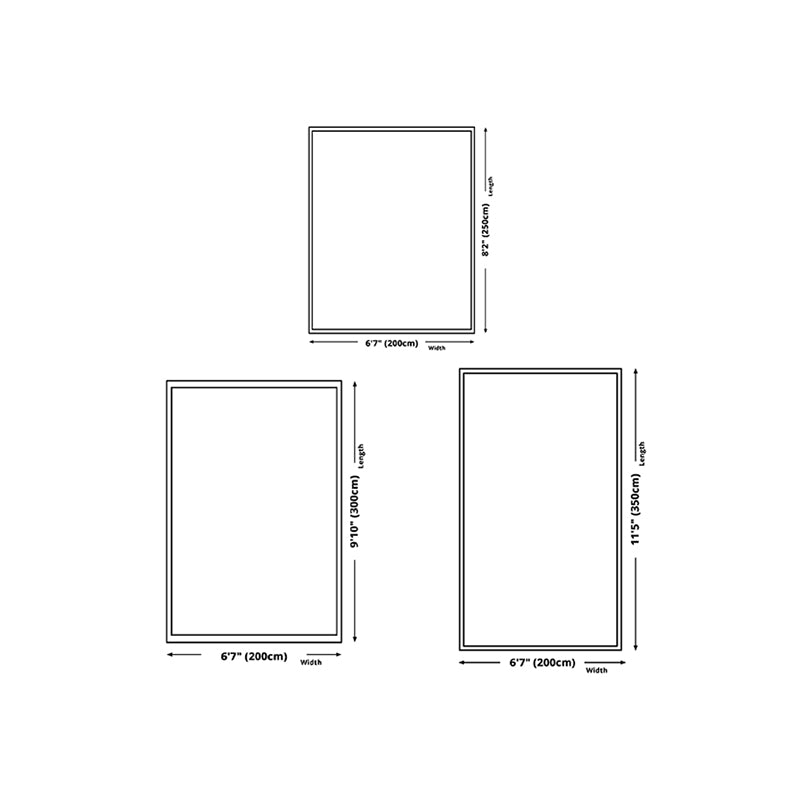 White Tone Rectangle Shape Rug Living Room Carpet Polyester Washable Area Rug