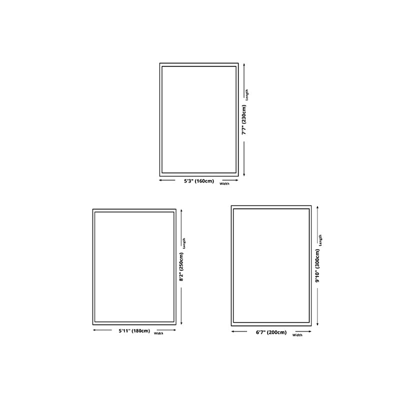 Simple Style Rectangle Shape Rug Living Room Carpet Polyester Washable Area Rug