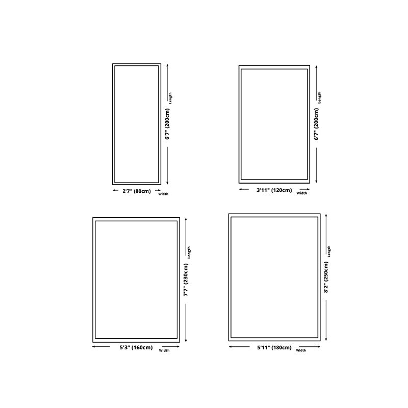 Modern Style Minimalism Rug Line Art Rectangle Stain Resistant Rug for Home Decor