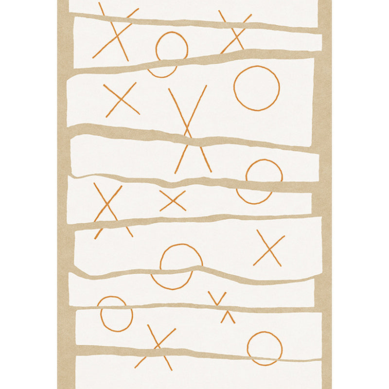 Abstract Pattern Rug Living Room Simple Style Carpet Polyester Washable Area Rug