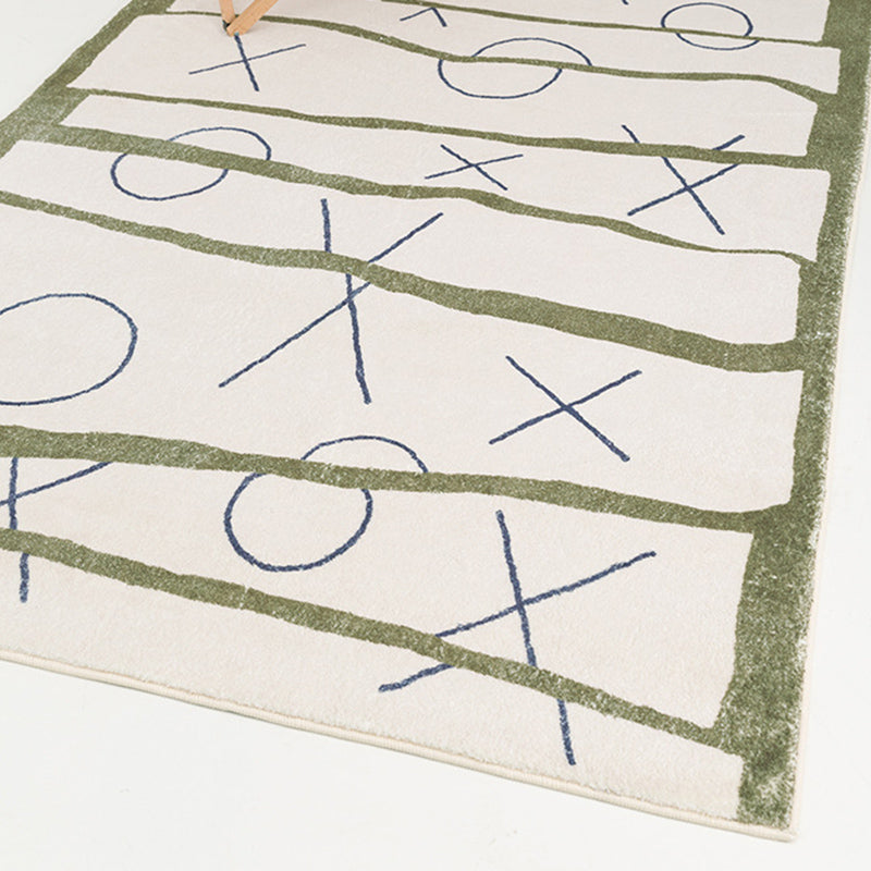 Abstract Pattern Rug Living Room Simple Style Carpet Polyester Washable Area Rug