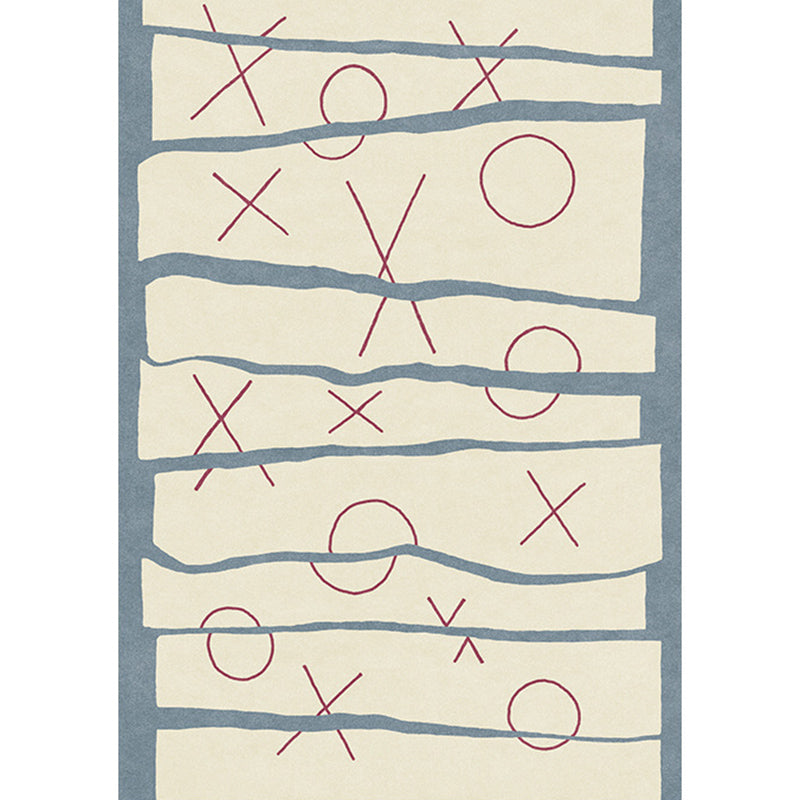 Abstract Pattern Rug Living Room Simple Style Carpet Polyester Washable Area Rug