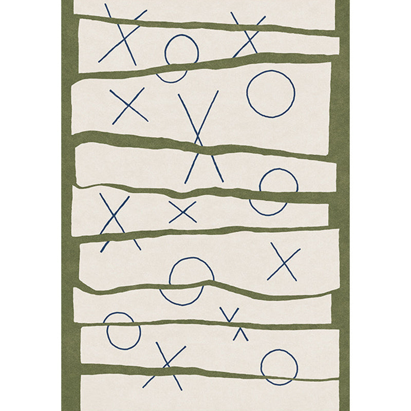 Abstract Pattern Rug Living Room Simple Style Carpet Polyester Washable Area Rug