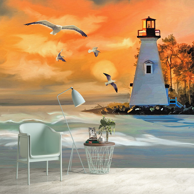 Classic Wallpaper Stain Resistant Illustration Art Mural Wallpaper Bedroom