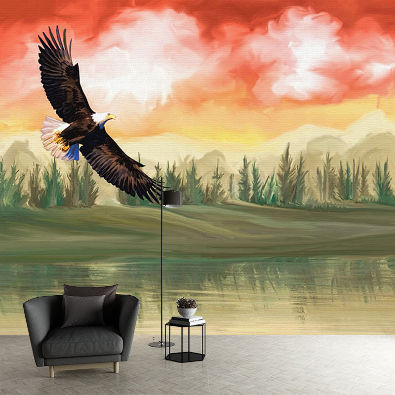 Classic Wallpaper Stain Resistant Illustration Art Mural Wallpaper Bedroom