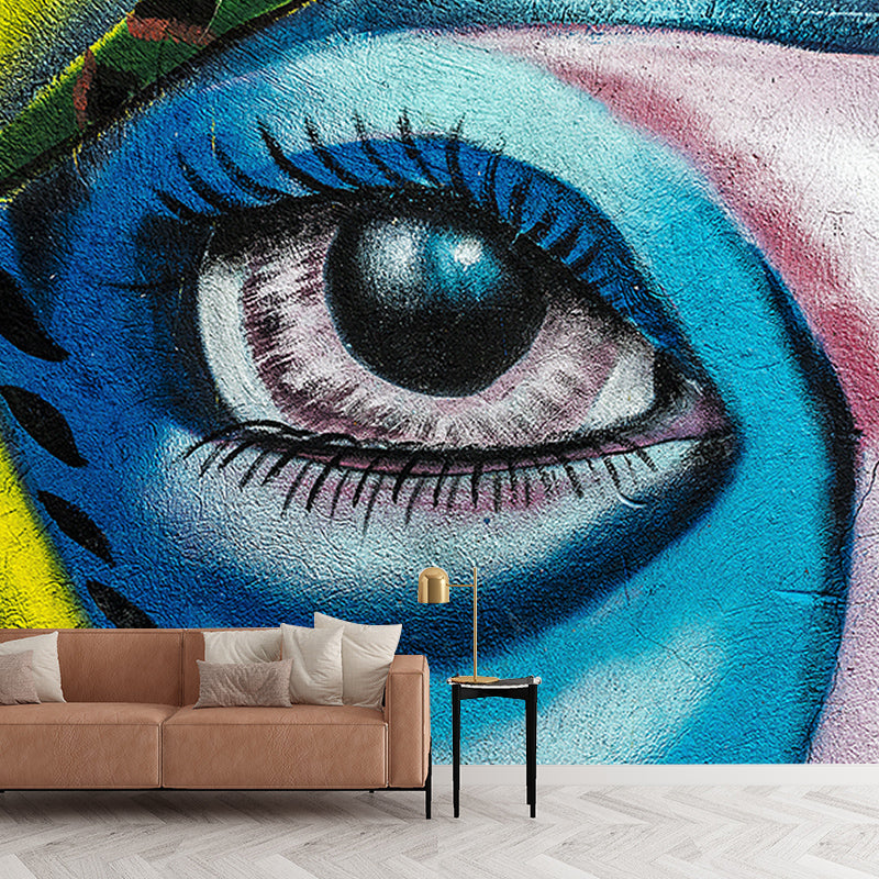 Classic Illustration Wallpaper Moisture Resistant Art above Bed Wall Mural