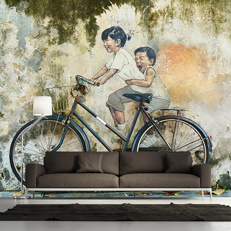 Stain Resistant Mural Classic Illustration Art Living Room Murals