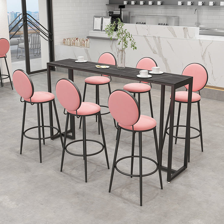 Industrial Sintered Stone Bar Table Rectangle Dining Table for Kitchen Living Room