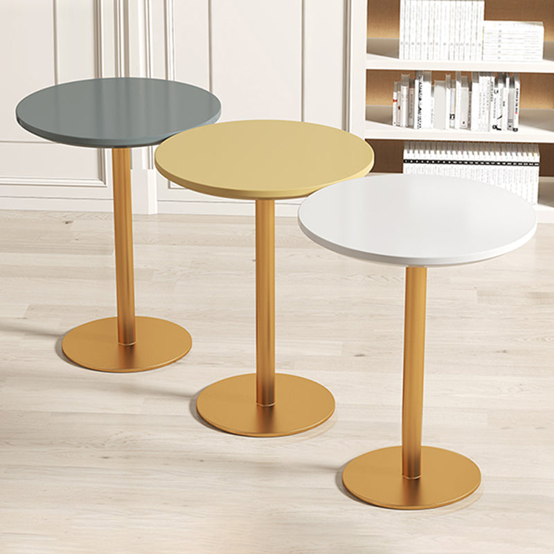 Iron Bar Table Industrial Bar Height Cocktail Table with Pedestal