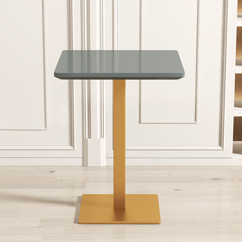 Iron Bar Table Industrial Bar Height Cocktail Table with Pedestal