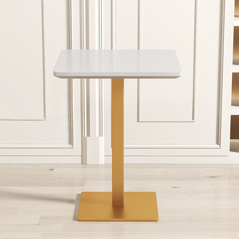 Iron Bar Table Industrial Bar Height Cocktail Table with Pedestal