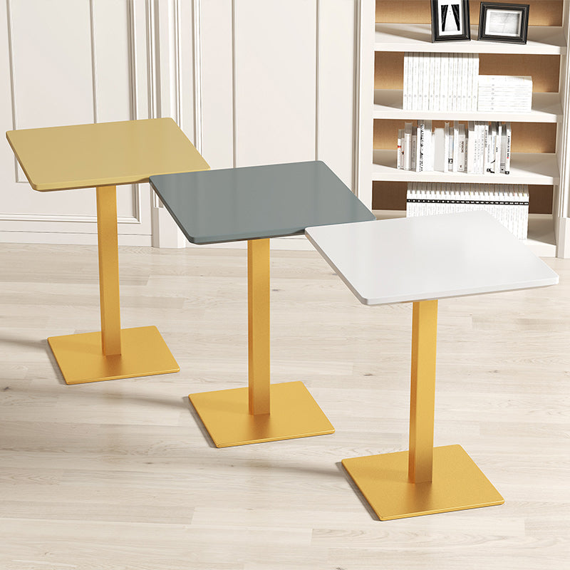 Iron Bar Table Industrial Bar Height Cocktail Table with Pedestal