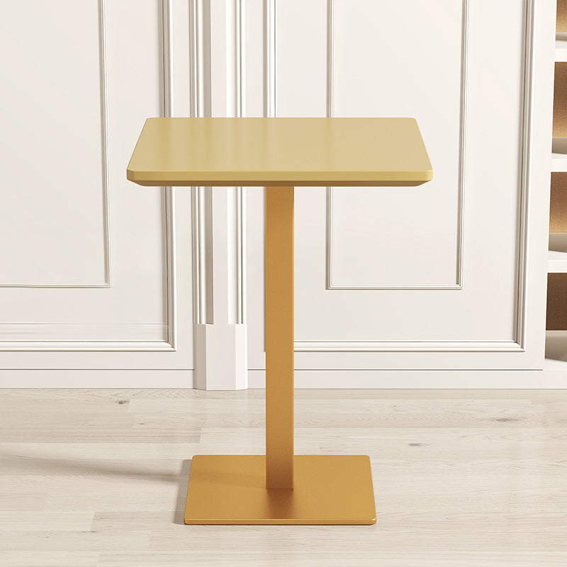 Iron Bar Table Industrial Bar Height Cocktail Table with Pedestal