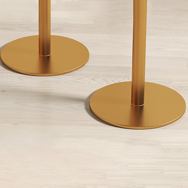 Iron Bar Table Industrial Bar Height Cocktail Table with Pedestal