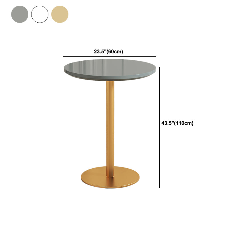 Iron Bar Table Industrial Bar Height Cocktail Table with Pedestal