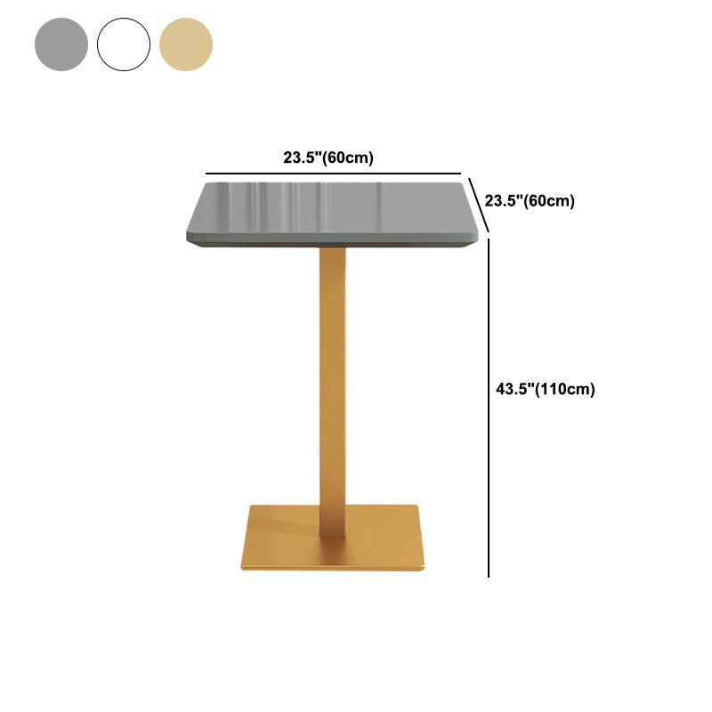 Iron Bar Table Industrial Bar Height Cocktail Table with Pedestal