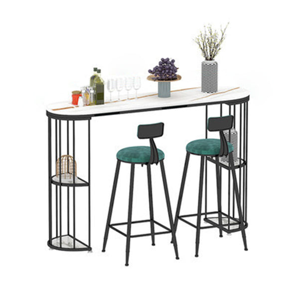 Sintered Stone Bar Table Oval Dining Table for Kitchen Living Room