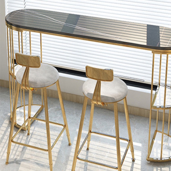 Sintered Stone Bar Table Oval Dining Table for Kitchen Living Room