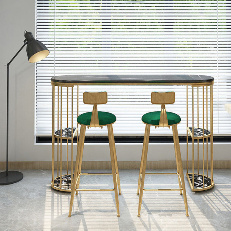 Sintered Stone Bar Table Oval Dining Table for Kitchen Living Room