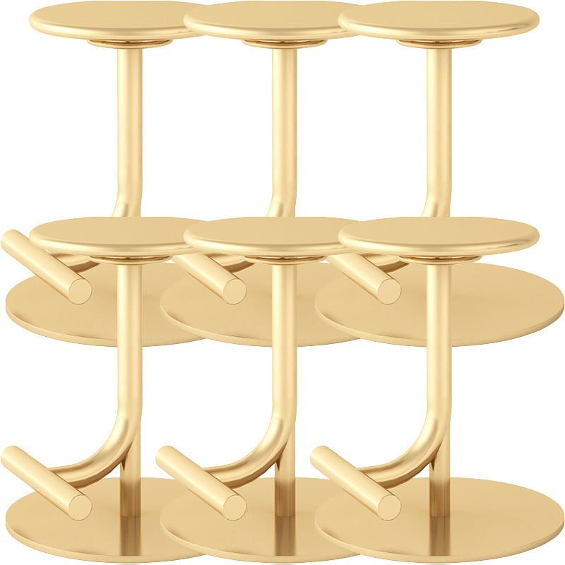 Backless Adjustable Height Counter Stool Modern Round Seat Bar Stool