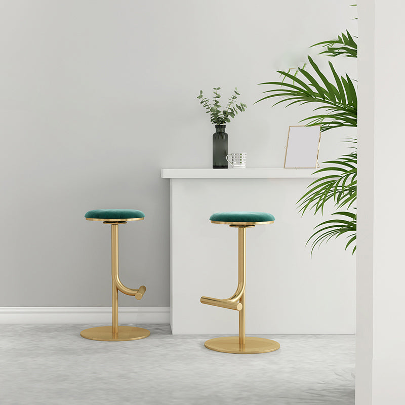 Backless Adjustable Height Counter Stool Modern Round Seat Bar Stool