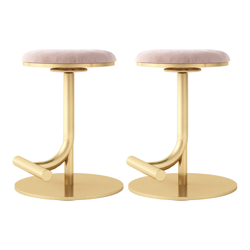 Backless Adjustable Height Counter Stool Modern Round Seat Bar Stool