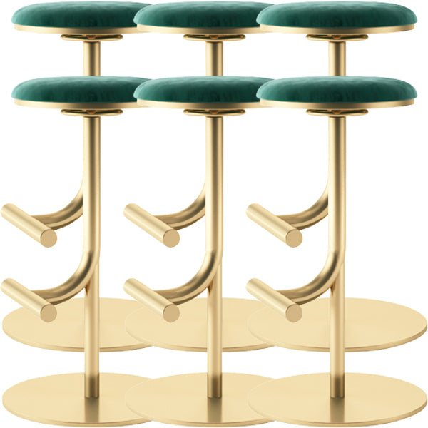 Backless Adjustable Height Counter Stool Modern Round Seat Bar Stool