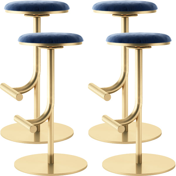 Backless Adjustable Height Counter Stool Modern Round Seat Bar Stool