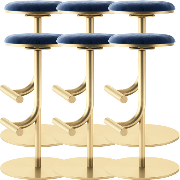 Backless Adjustable Height Counter Stool Modern Round Seat Bar Stool