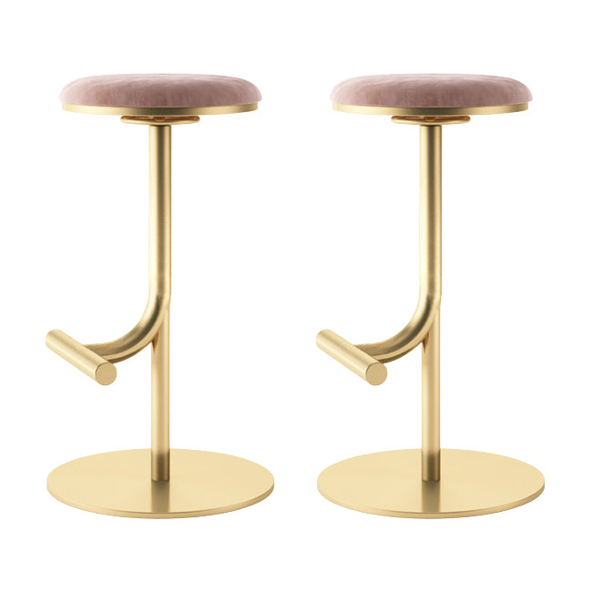 Backless Adjustable Height Counter Stool Modern Round Seat Bar Stool