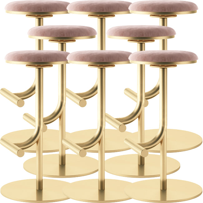 Backless Adjustable Height Counter Stool Modern Round Seat Bar Stool