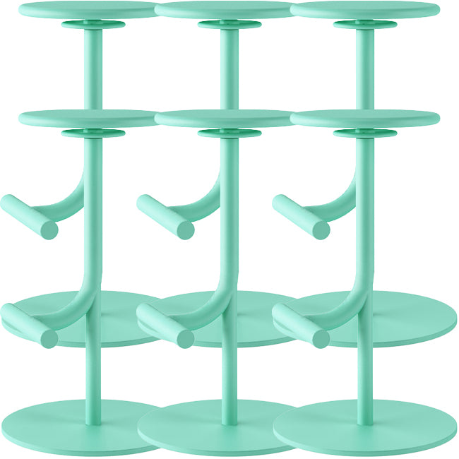 Backless Adjustable Height Counter Stool Modern Round Seat Bar Stool