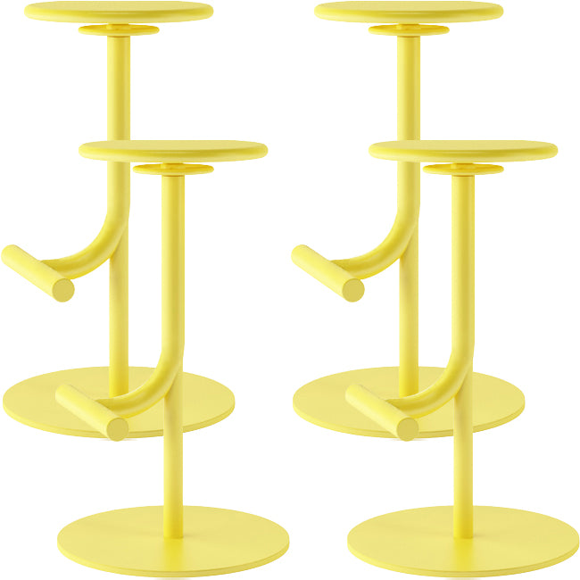 Backless Adjustable Height Counter Stool Modern Round Seat Bar Stool