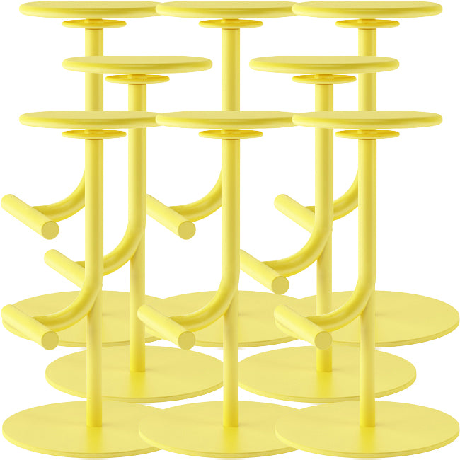 Backless Adjustable Height Counter Stool Modern Round Seat Bar Stool