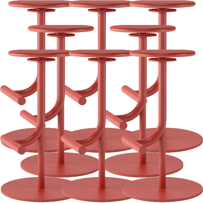 Backless Adjustable Height Counter Stool Modern Round Seat Bar Stool