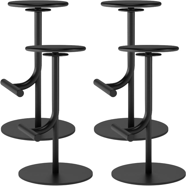 Backless Adjustable Height Counter Stool Modern Round Seat Bar Stool